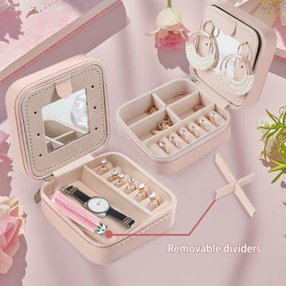Mother in Law Jewelry Box - Pink Travel Organizer Gift from Daughter-in-Law