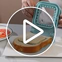 Square Crustless Sandwich Cutter and Sealer - Light Blue, Effortless 2-in-1 Bread Mold
