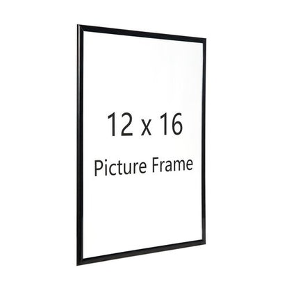 Scholartree 12x16 Picture Frame Black 3 Pack, Scratch-Proof Poster Frames 12 x 16 for Wall - Slide-In Strips, Horizontal or Vertical Wall Mounting