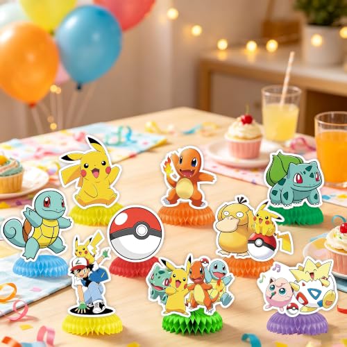 Anime Birthday Party Supplies Honeycomb Centerpieces Set - Decor