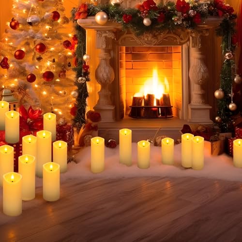 72-Pack Ivory Flameless Candles LED Pillar Set with Remote Timers - Variation of THIS listing