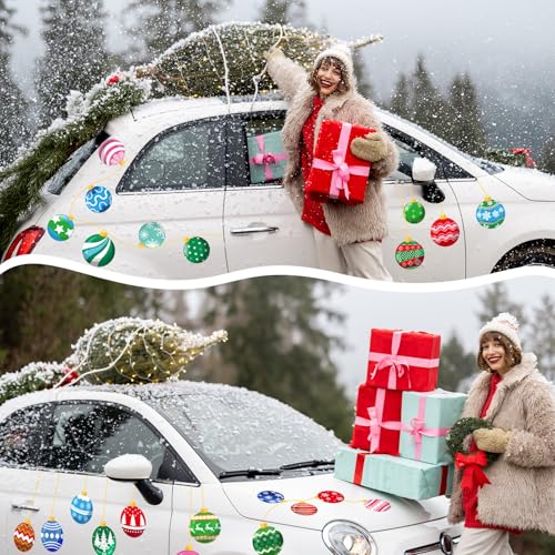 Snowball Christmas Window Clings 172 Pcs Winter Wonderland Decorations - Snowflake, Reindeer, Snowman, Elk, Snowball, 9 Sheets - Snowball 1