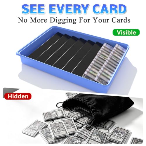 24 Pack Modular Trading Card Display Stands - Black, Angled & Anti-Slip