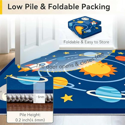 Solar System Space Rug 6x9ft Play Carpet for Kids Learning - Variation of THIS listing