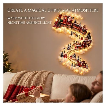 Christmas Magic Trail Wall Light - 3D LED Holiday Decor, Wall Mounted