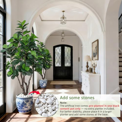7ft Artificial Fiddle Leaf Fig Tree for Indoor Home Decor - Faux Plant