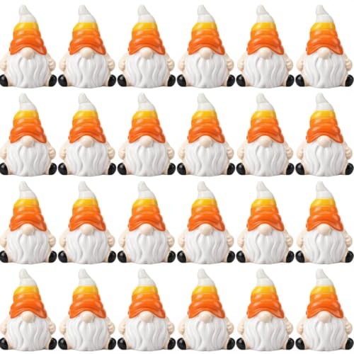 Mini Fall Gnomes Candy Corn Decor - 50 Pcs Thanksgiving Figurines Variation of Fall Gnomes