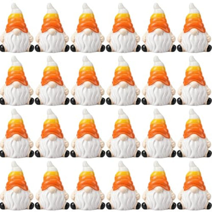 Mini Fall Gnomes Candy Corn Decor - 50 Pcs Thanksgiving Figurines Variation of Fall Gnomes