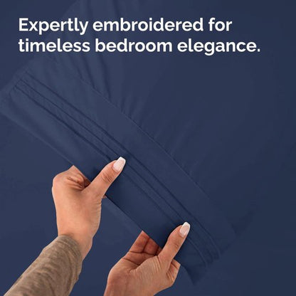 Body Pillowcases Set of 2-20x54 Long Body Pillow Case - Soft Body Pillow Cover for Sleeping & Side Sleepers - Comfy, Breathable & Wrinkle Free - Machine Washable w/Envelope Enclosure (Navy Blue)