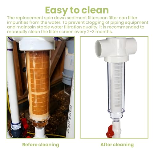 1-1/2 Inch 250 Mesh Spin Down Sediment Filter Screen Replacement for Well Water