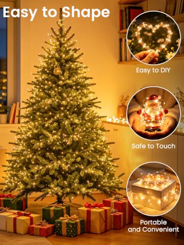 2 Pack Fairy Lights Plug in 99FT 300 LED Warm White String Lights - Outdoor Indoor Decor