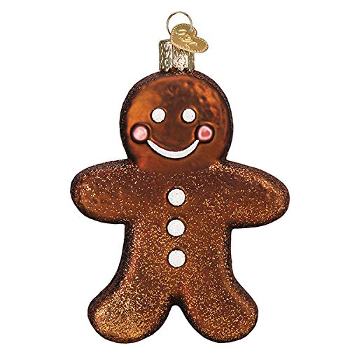 Gingerman Glass Christmas Ornament - Hand-Blown Gingerbread Decor, Ginger Warmth