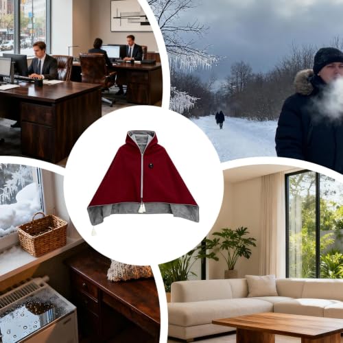 Portable Heated Shawl with 3-Level Adjustable Heating for Outdoor & Indoor Use