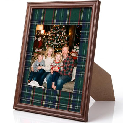 Dark Green Scottish Tartan Plaid Fabric Christmas Frame Wall Art - Variation of THIS listing
