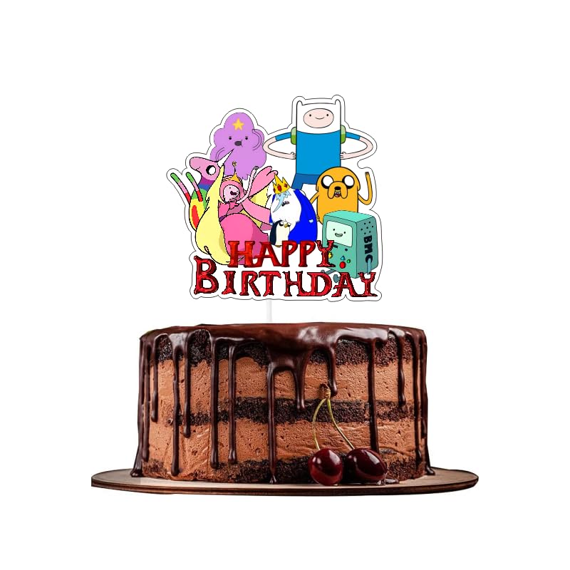 25 Pcs Adventure Cake Decorations with Cake Topper & Cupcake Toppers for Birthday Party