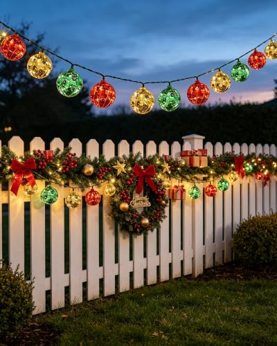 Battery Operated Christmas String Lights 22FT with 20 LEDs, 8 Modes, Timer for Indoor & Outdoor Decor