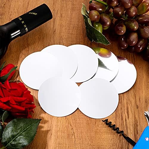 Skyley 50 Pieces Silver Wine Pourer Liquor Stopping Pouring Discs Aluminum Foil Wine Whisky Pourer Thin Reusable Spout Disks for Beverage Beer Liquid Dispenser Bar Party Gift