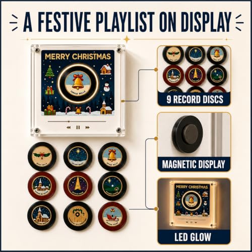 Christmas Vinyl Player Fridge Record NFC Music Box Set - Variation A