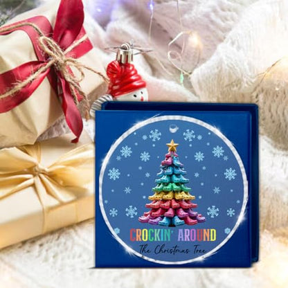 Christmas Tree Ornament Acrylic Keepsake - Funny Slippers Tt Variation