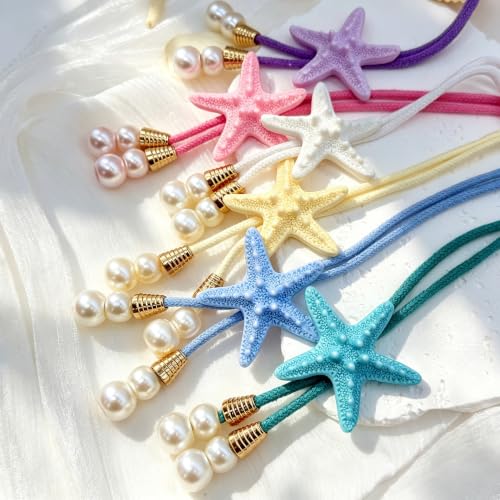 Pink Starfish Shell Curtain Tiebacks - Ocean Style Decorative Buckle Set