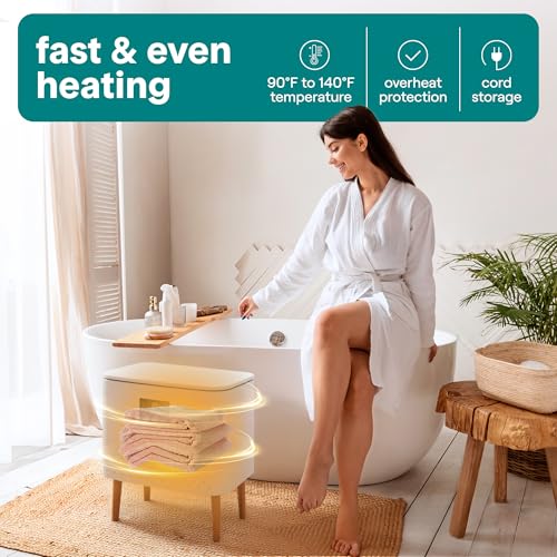SereneLife WiFi Towel Warmer Bucket 20L Large Capacity - White