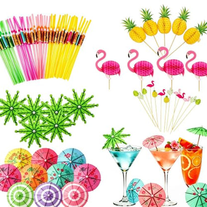 180PCS Cocktail Umbrellas and Picks Set for Drinks & Party Decor