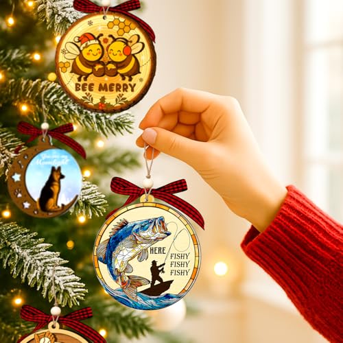 Fishing Ornament - Fishy Variation for Christmas Tree Decor - Unique Fish Gift