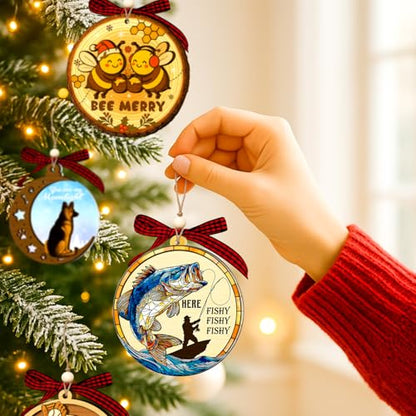 Fishing Ornament - Fishy Variation for Christmas Tree Decor - Unique Fish Gift