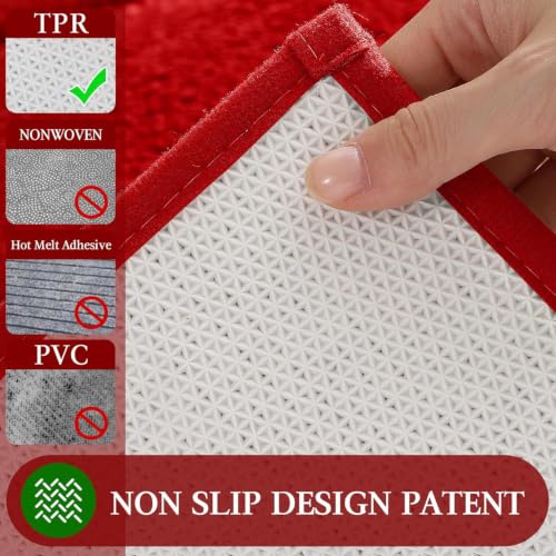 Christmas Bathroom Rugs Microfiber Extra Soft Absorbent 30x20 Inches Slogan Print