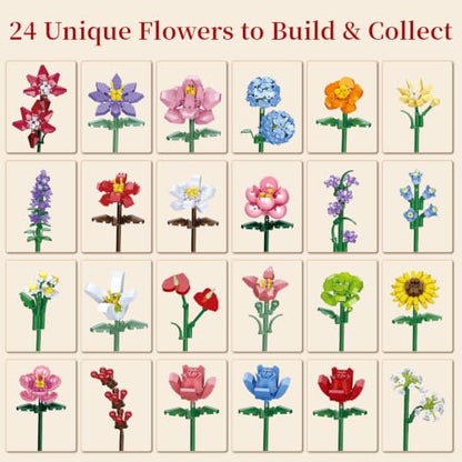 Funewest Flower Bouquet Advent Calendar 2026 with Micro Blocks - Bouquet Building Set