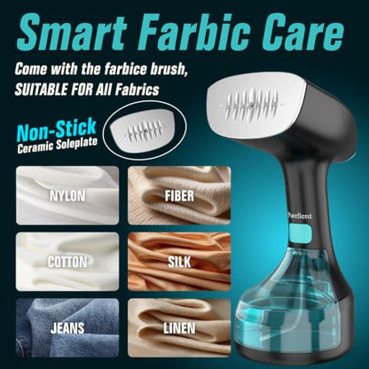Portable 1900W Clothes Steamer with 3 Steam Modes & Fabric Brush - Fast Wrinkle Remover