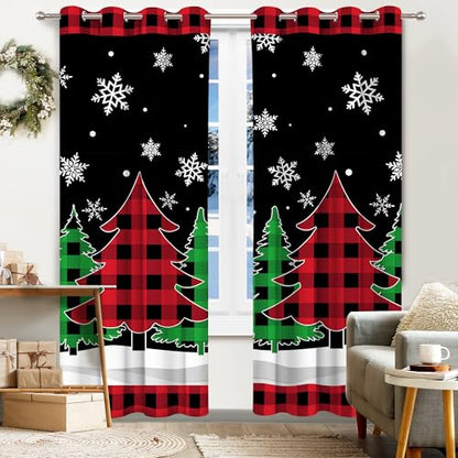 Christmas Curtains for Living Room - 2 Panel Set, 84 Inch