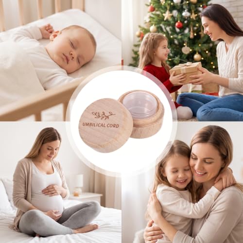 Minimalist Wooden Baby Keepsake Box for Umbilical Cord & Teeth Storage