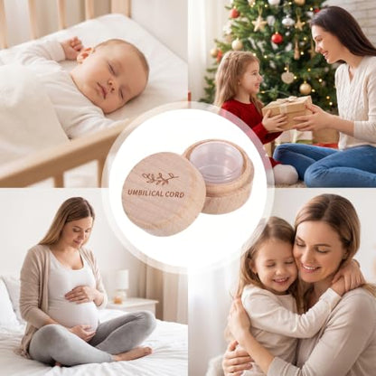 Minimalist Wooden Baby Keepsake Box for Umbilical Cord & Teeth Storage