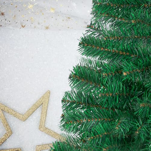 3FT Artificial Christmas Tree Green Mini Tabletop Xmas Tree with Plastic Stand - Indoor Outdoor Holiday Decor - Variation: Green