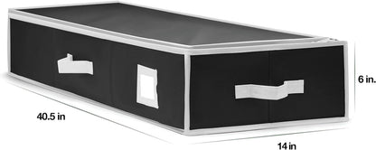 Premium Wrapping Paper Organizer - Heavy Duty Gift Wrap Holder with Extra Pockets | Fits Up to 27 Rolls (Black)