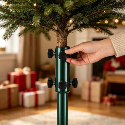Christmas Tree Extension Pole with 6 Hand Tightening Knobs - Height Adjuster