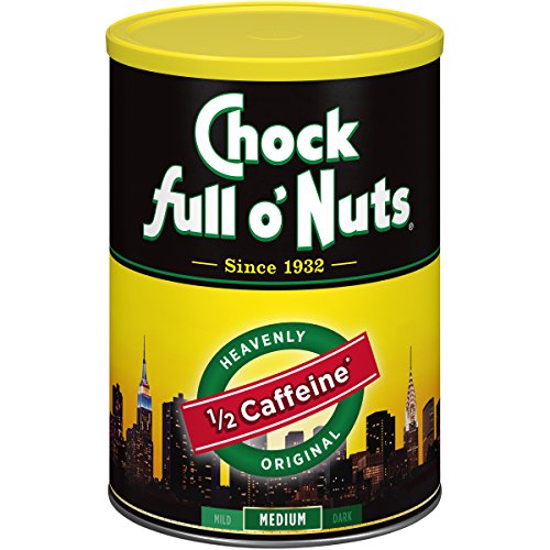 Chock Full o'Nuts Coffee, Heavenly Half Caffeine Ground, 10.3 Ounce