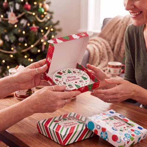 Gersoniel Christmas Sublimation Ornament Gift Boxes - Lime Green Red Set of 30