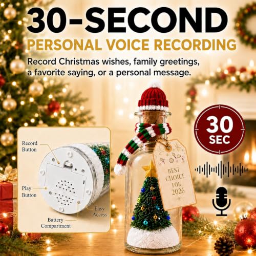 Recordable Christmas Tree Ornament with Bottle - 3 Variations