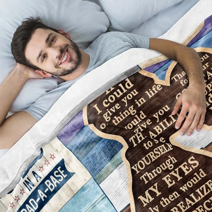 Dau to Dad Soft Throw Blanket 60x50 Inches - Father's Day Gift for Dad