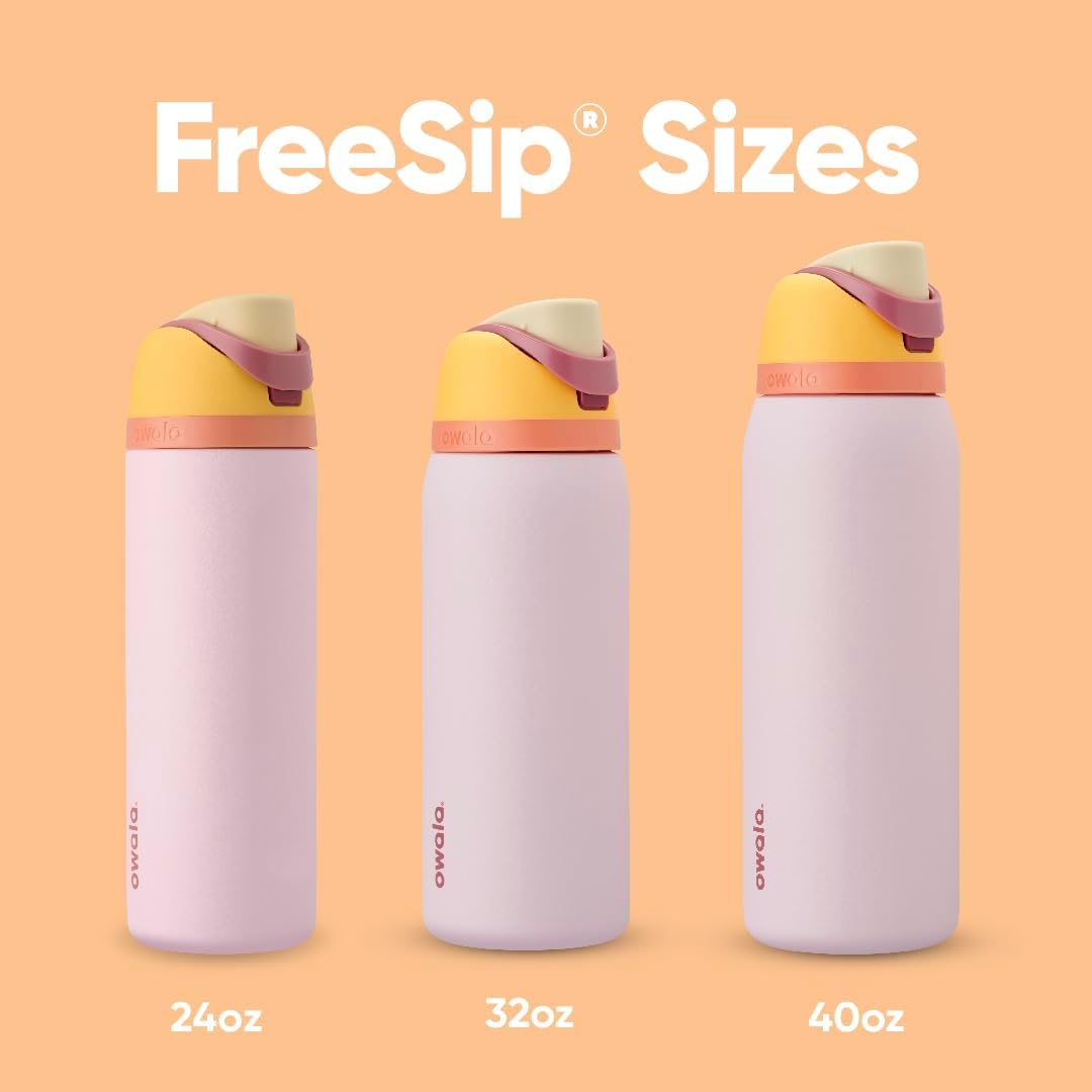 Owala FreeSip Insulated Stainless Steel Water Bottle - BPA-Free, 24 Ounce, Perfect for Sports & Travel