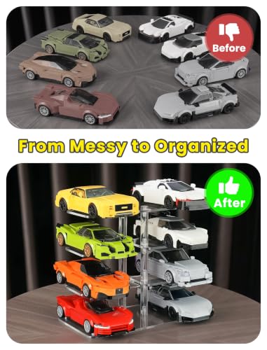 Lego Speed Champions Display Stand 4-Tier Acrylic Garage Organizer