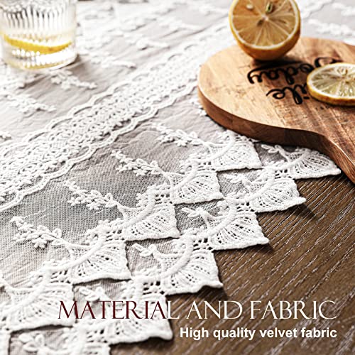 Lolita Lace Cotton Table Runner 16x71 Inches Vintage Design - Patdrea