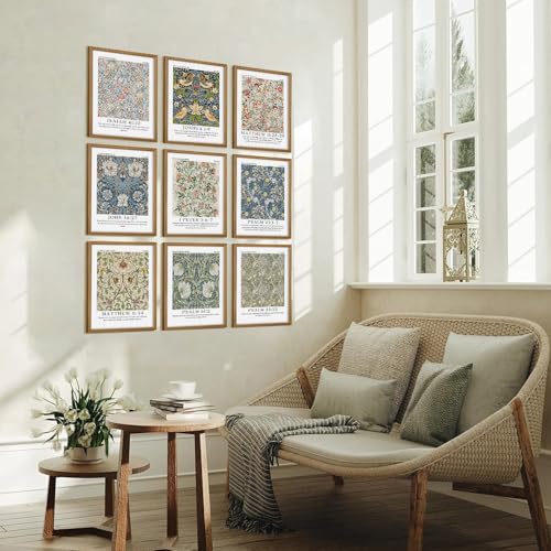 William Morris Wall Art Bible Verse Prints Christian Canvas Wall Decor 8x10 Framed - William Morris Prints