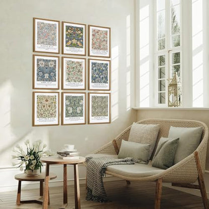 William Morris Wall Art Bible Verse Prints Christian Canvas Wall Decor 8x10 Framed - William Morris Prints