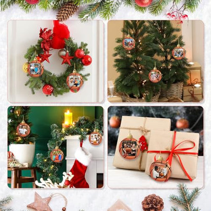 Basketball Wooden Photo Ornaments - Christmas Tree Decor, Set of 20