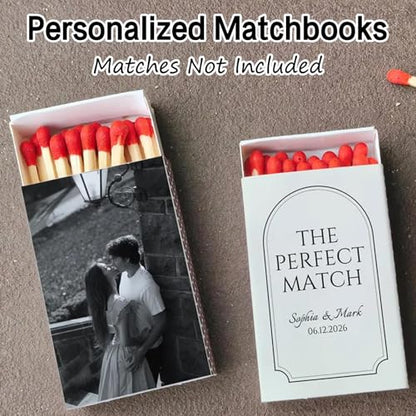 Personalized Photo Matchbooks Bulk Custom Party Favors for Weddings Birthdays