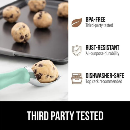 GORILLA GRIP Ice Cream Scoop - BPA-Free Heavy Duty Design with Ergonomic Handle for Perfect Scoops - Mint