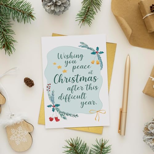 Sympathy Christmas Card for Bereavement - Obbyidk Holiday Support - Variation of THIS listing